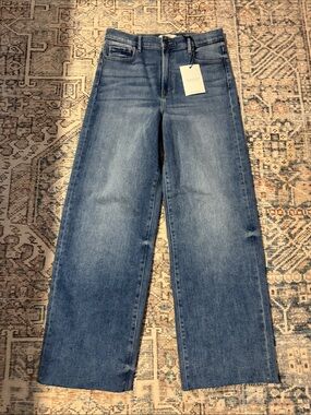 Vici Medium Blue High-Rise Wide-Leg Jeans